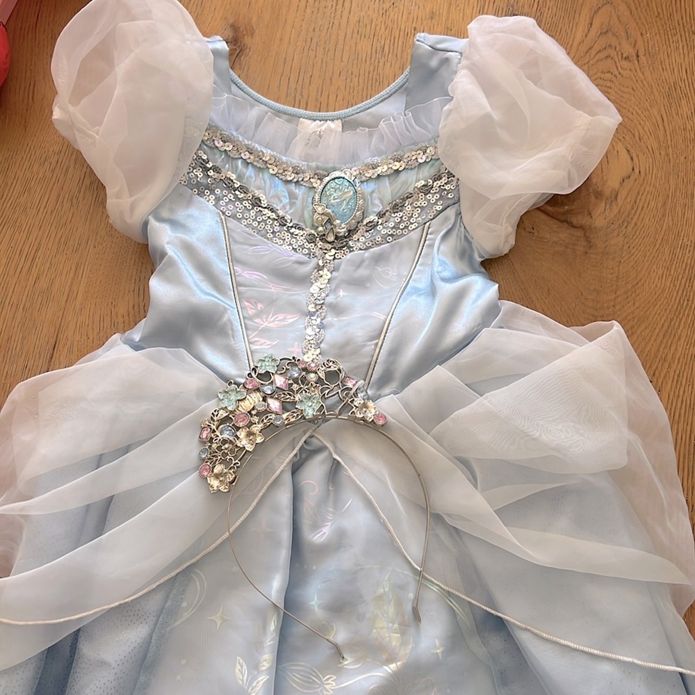 Beautiful Cinderella dress with hair piece . Like new